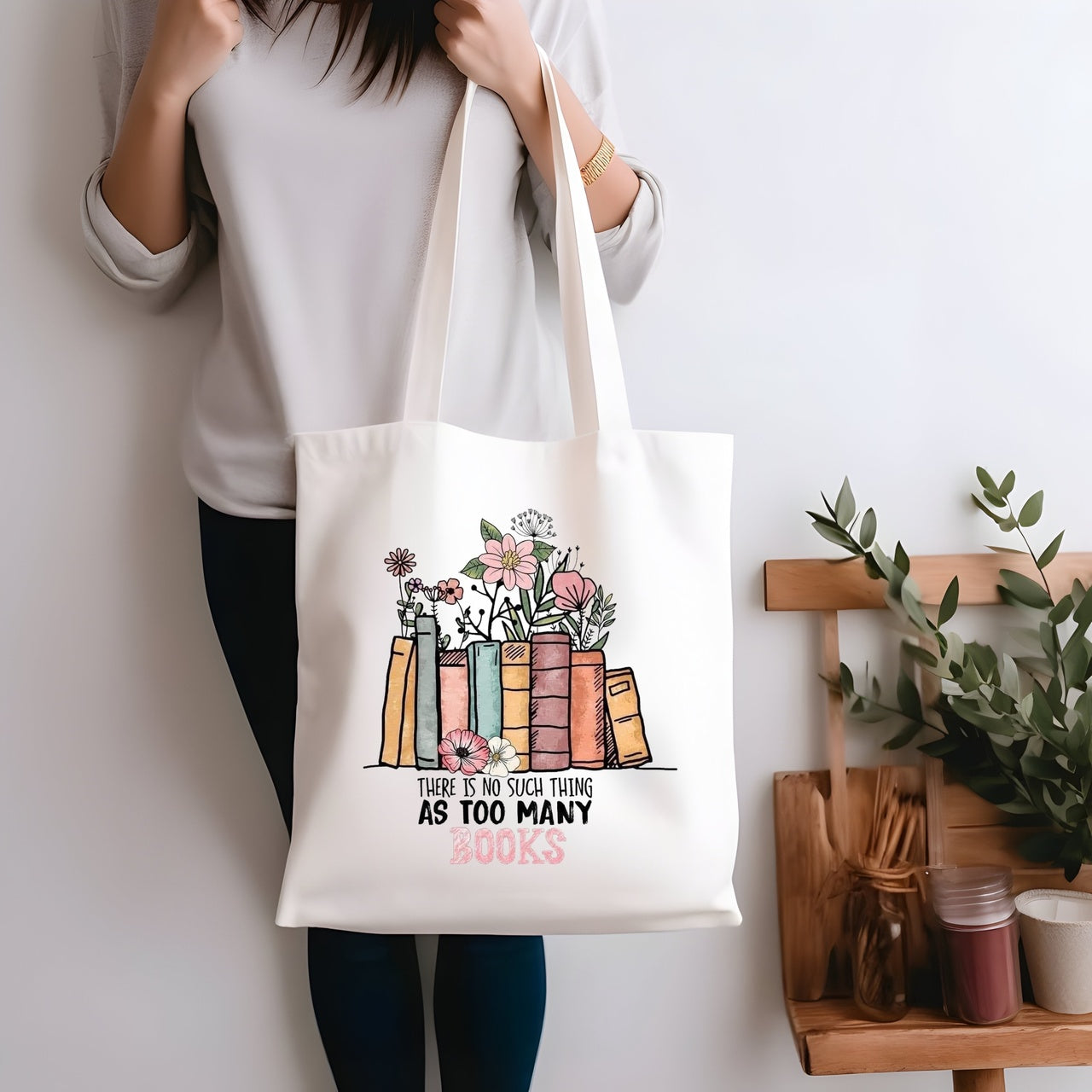 No Such Things as Too Many Books Tote Bag