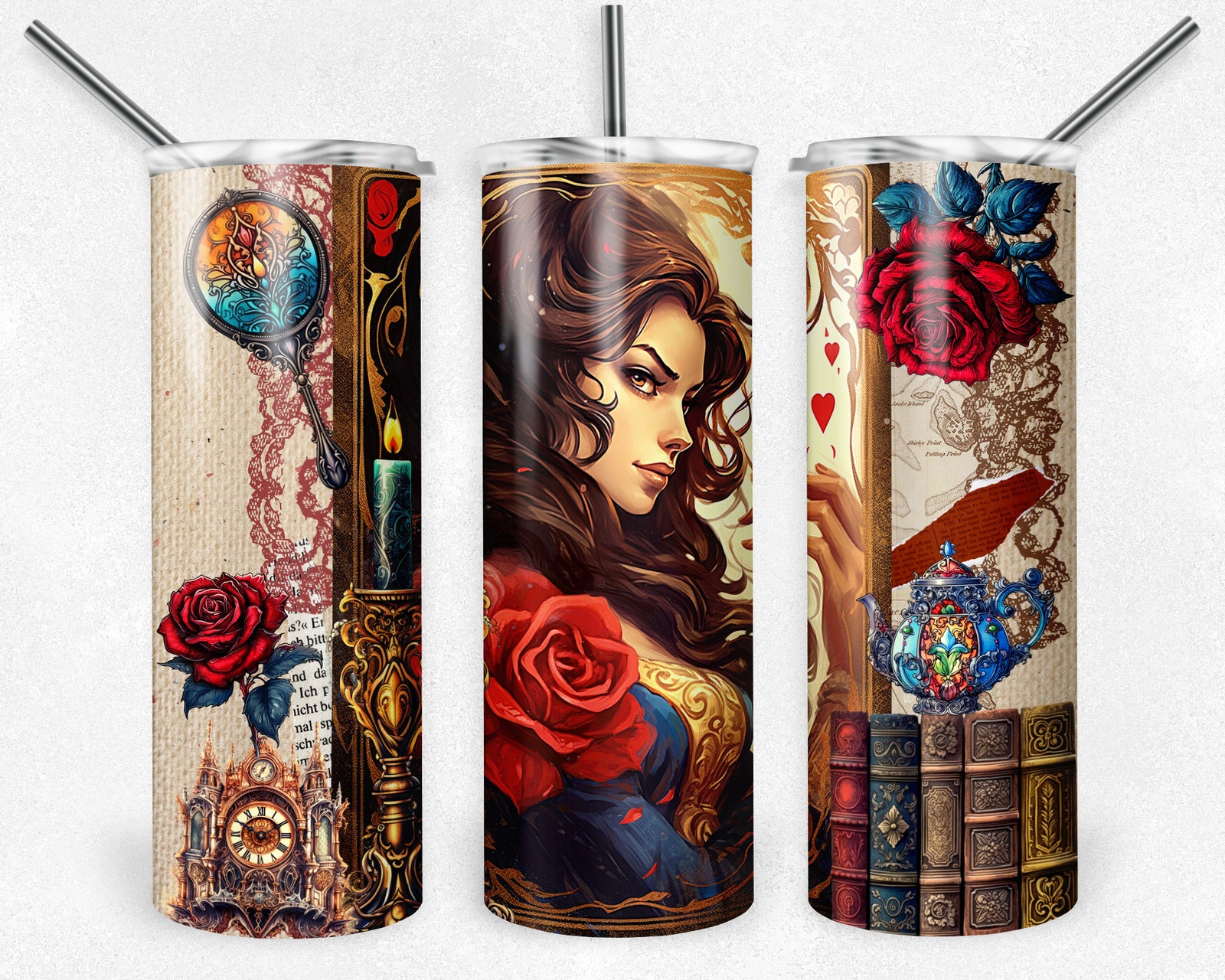 Adult Belle with Books – Lana Denzie Designs