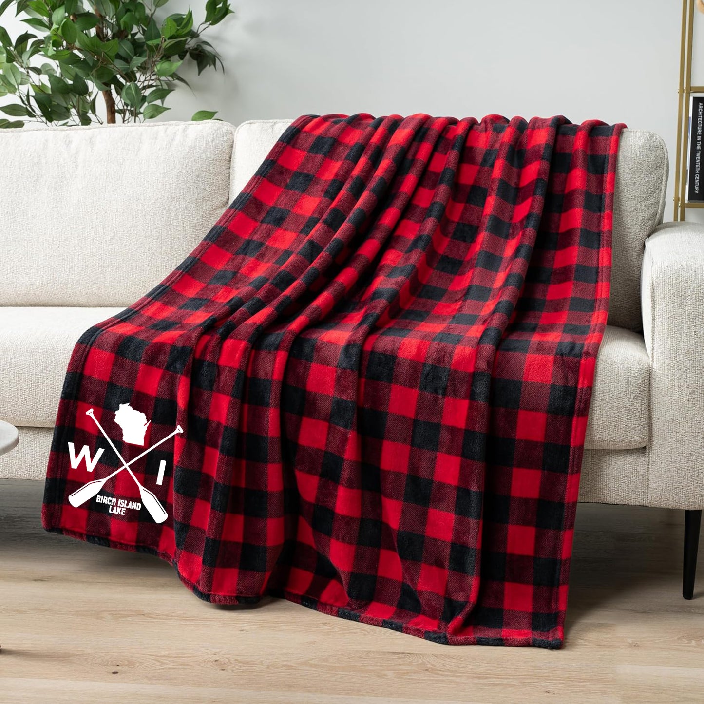 Red and Black Buffalo Plaid Throw Blanket