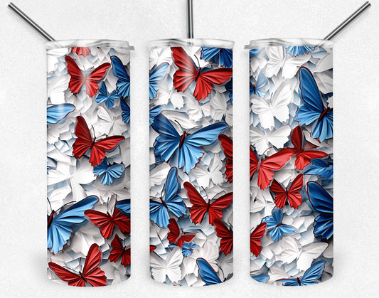 Red White & Blue Butterfly