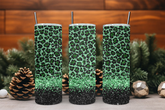 Green Leopard Glitter