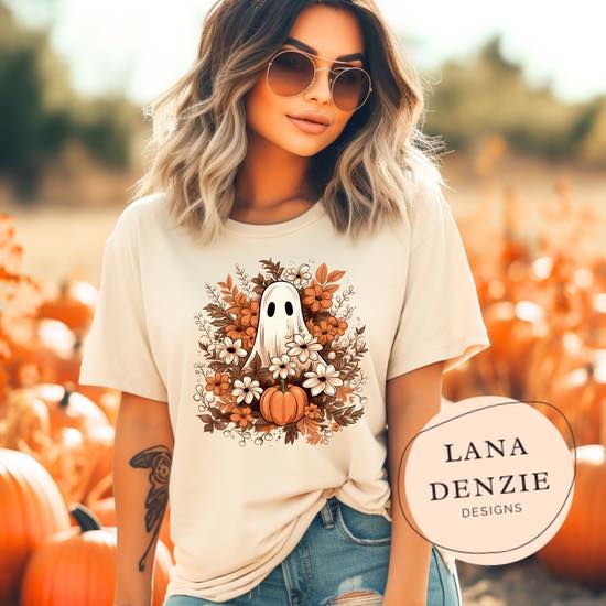 Ghost w Pumpkins