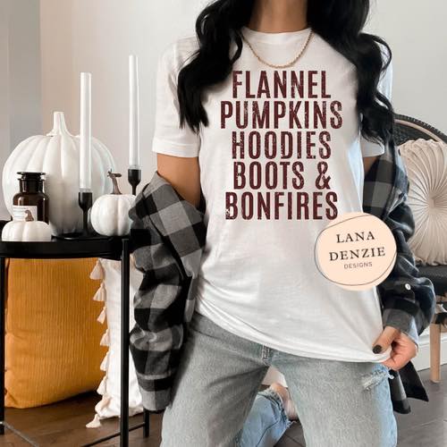 Flannel Pumpkins Hoodies Boots and Bonfires