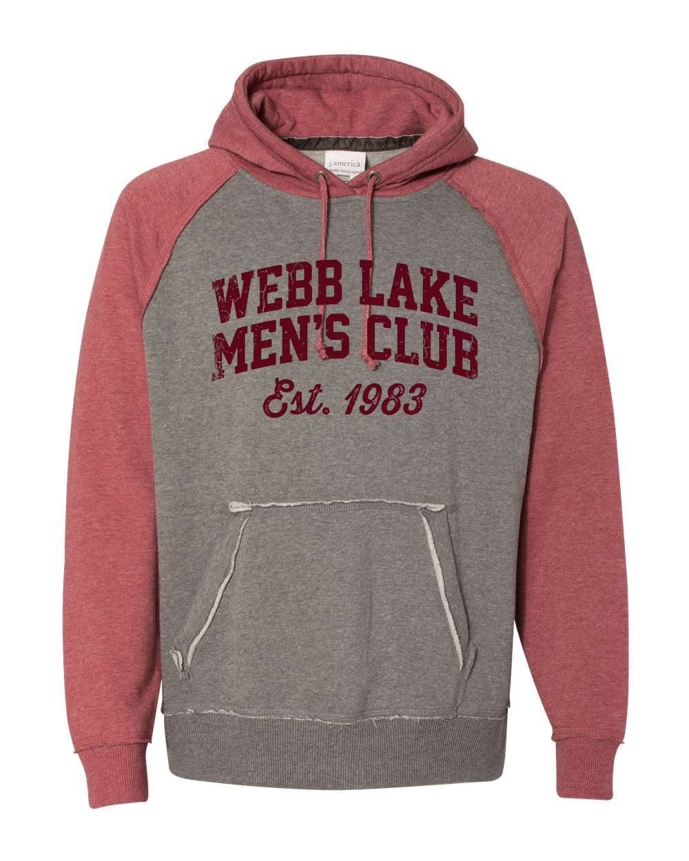 J. America Men's Vintage Heather Hooded Sweatshirt