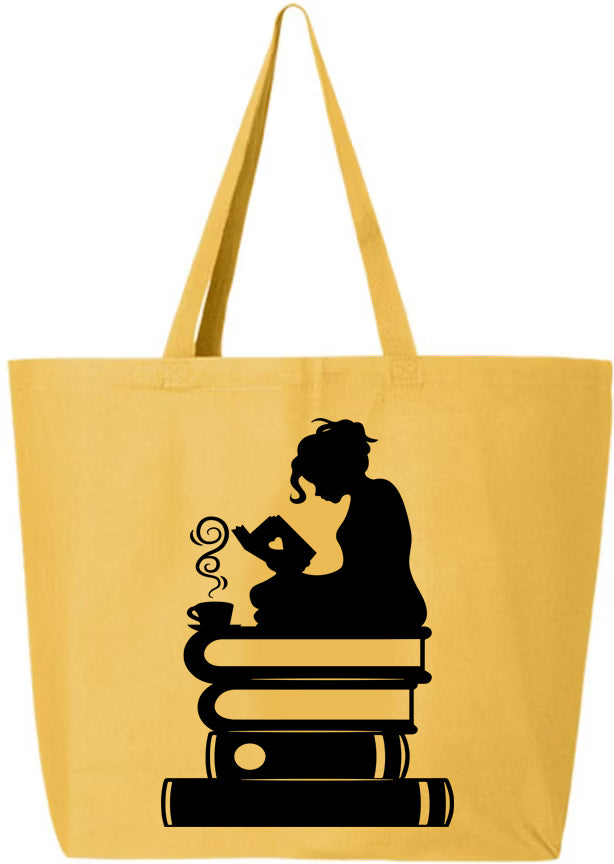 Book Tote Girl on Books