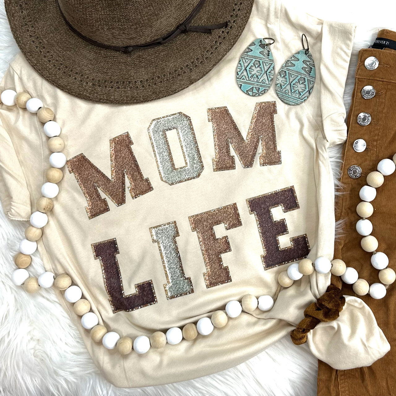 Mom Life Faux Chenille