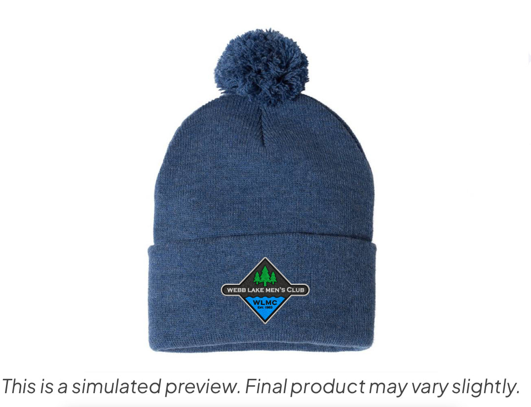 Sportsman 12" Pom-Pom Cuffed Beanie WLMC Embroidered Logo