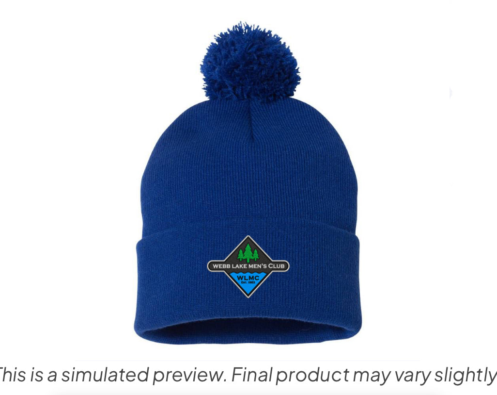 Sportsman 12" Pom-Pom Cuffed Beanie WLMC Embroidered Logo