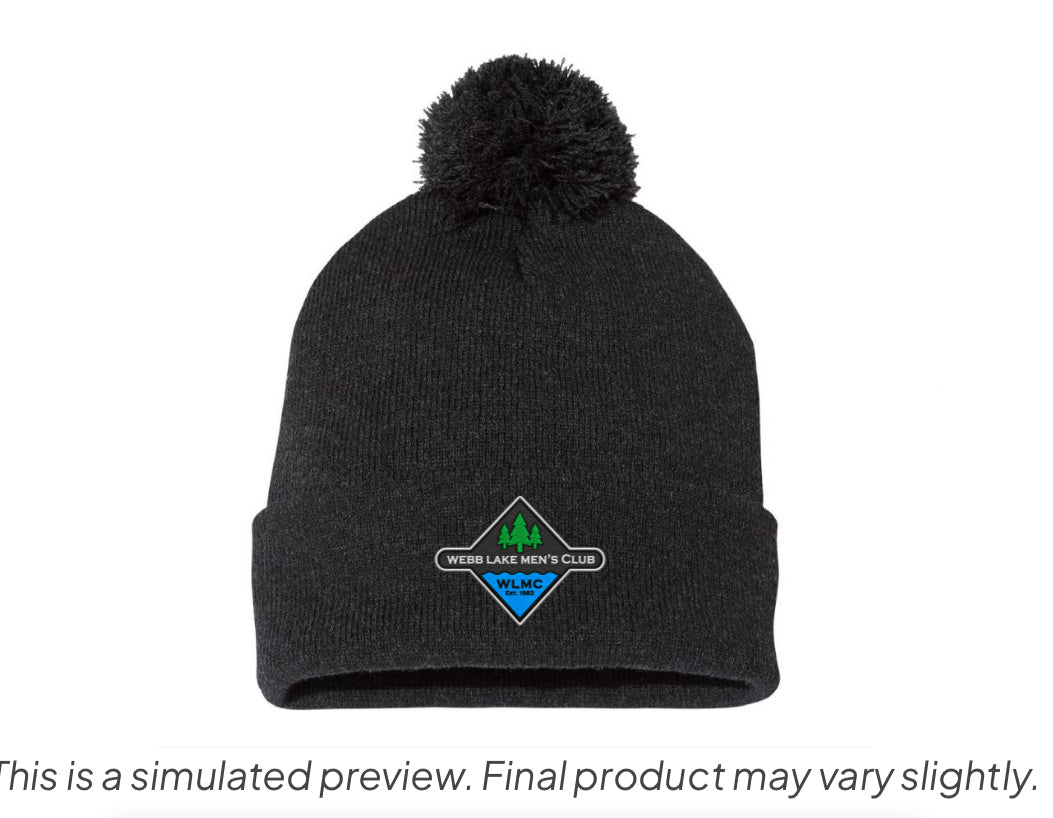 Sportsman 12" Pom-Pom Cuffed Beanie WLMC Embroidered Logo