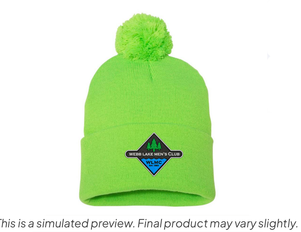 Sportsman 12" Pom-Pom Cuffed Beanie WLMC Embroidered Logo