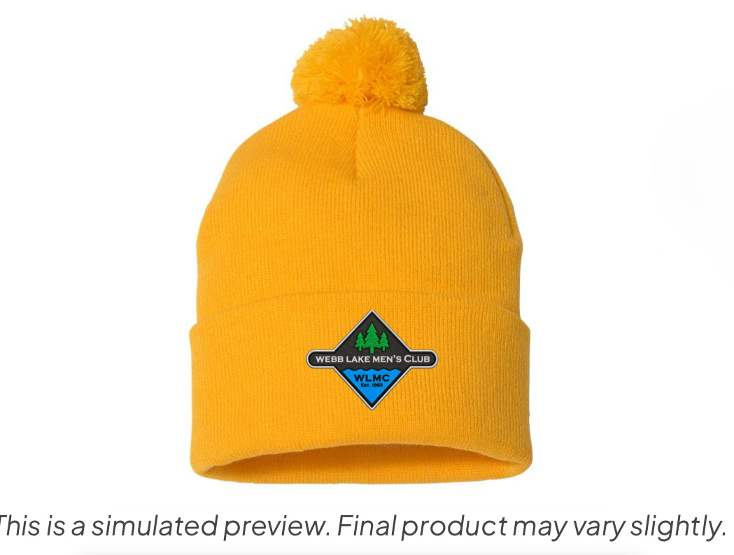 Sportsman 12" Pom-Pom Cuffed Beanie WLMC Embroidered Logo