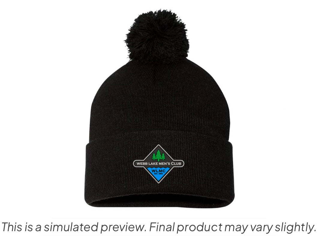 Sportsman 12" Pom-Pom Cuffed Beanie WLMC Embroidered Logo