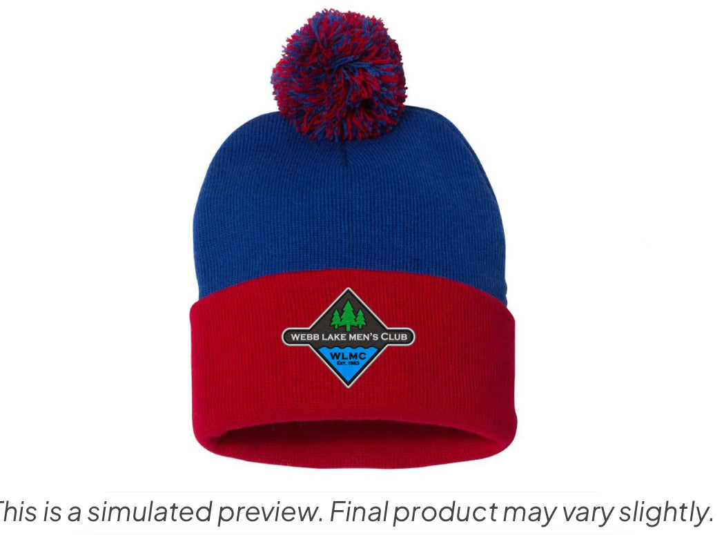 Sportsman 12" Pom-Pom Cuffed Beanie WLMC Embroidered Logo