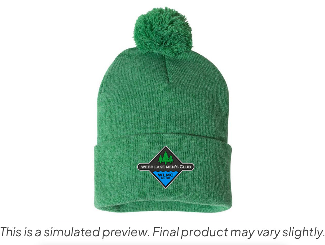 Sportsman 12" Pom-Pom Cuffed Beanie WLMC Embroidered Logo