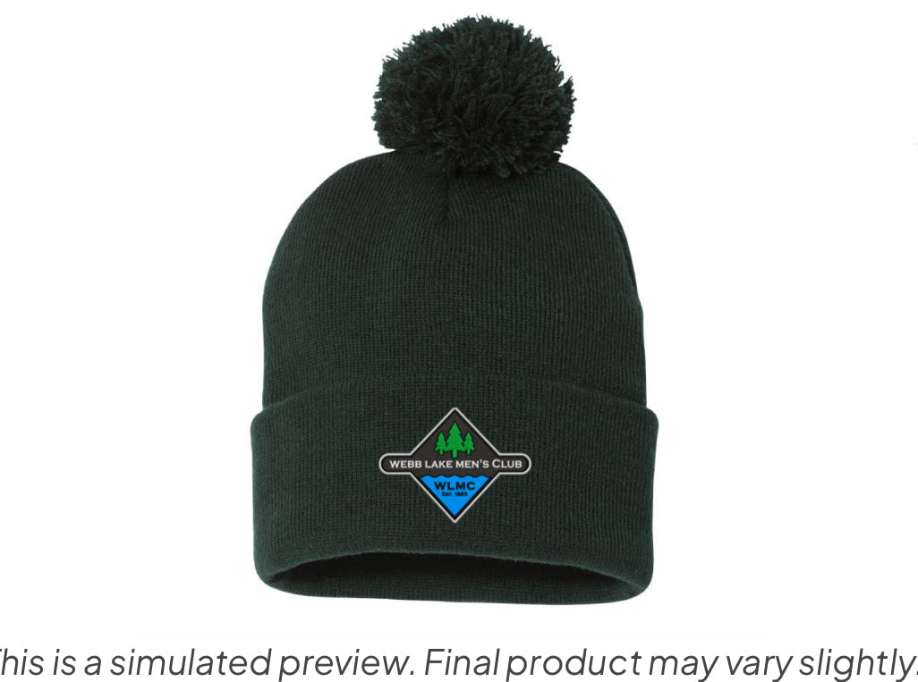 Sportsman 12" Pom-Pom Cuffed Beanie WLMC Embroidered Logo