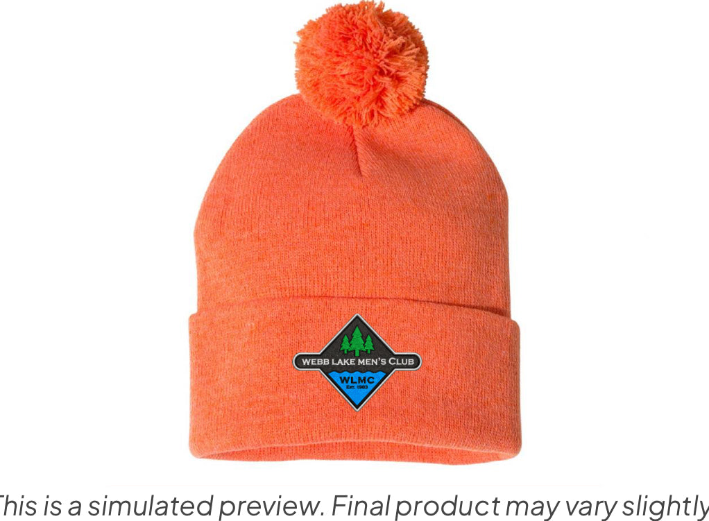 Sportsman 12" Pom-Pom Cuffed Beanie WLMC Embroidered Logo
