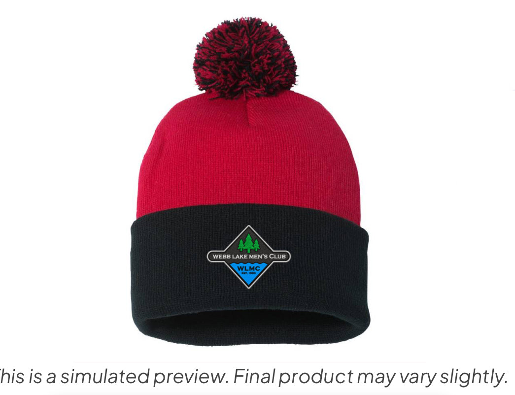 Sportsman 12" Pom-Pom Cuffed Beanie WLMC Embroidered Logo