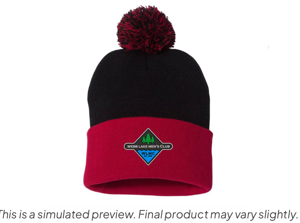 Sportsman 12" Pom-Pom Cuffed Beanie WLMC Embroidered Logo