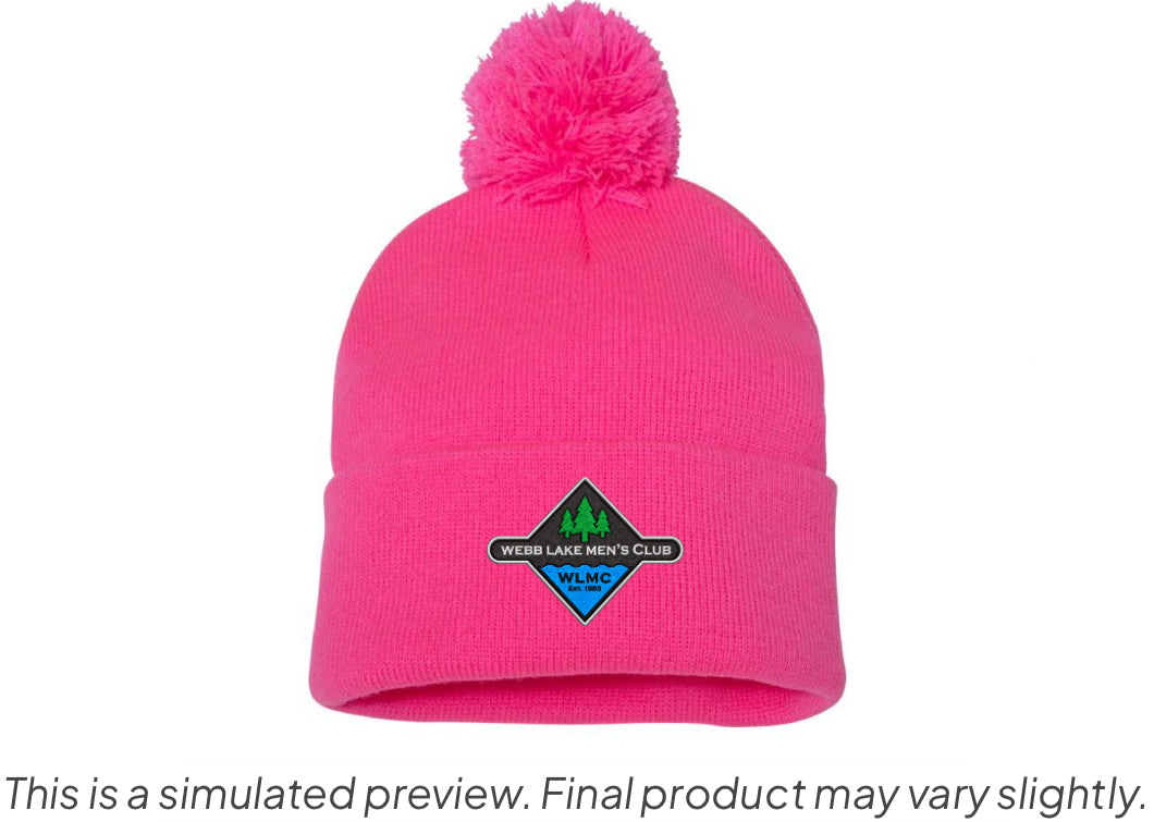Sportsman 12" Pom-Pom Cuffed Beanie WLMC Embroidered Logo