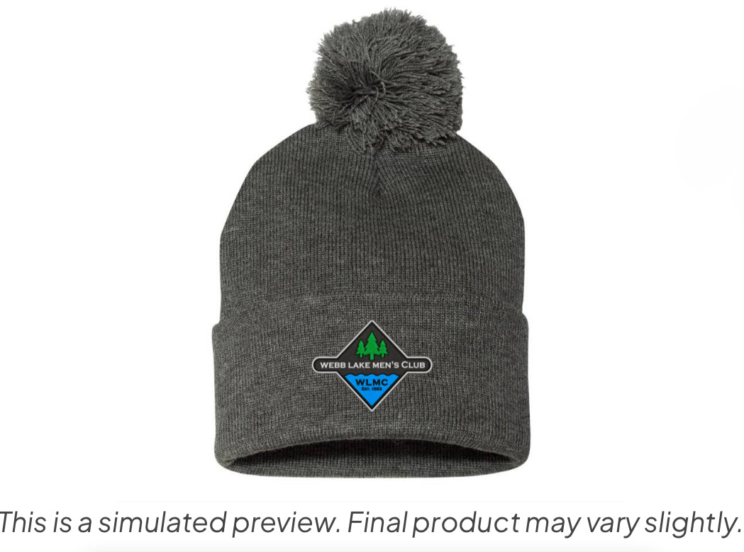 Sportsman 12" Pom-Pom Cuffed Beanie WLMC Embroidered Logo
