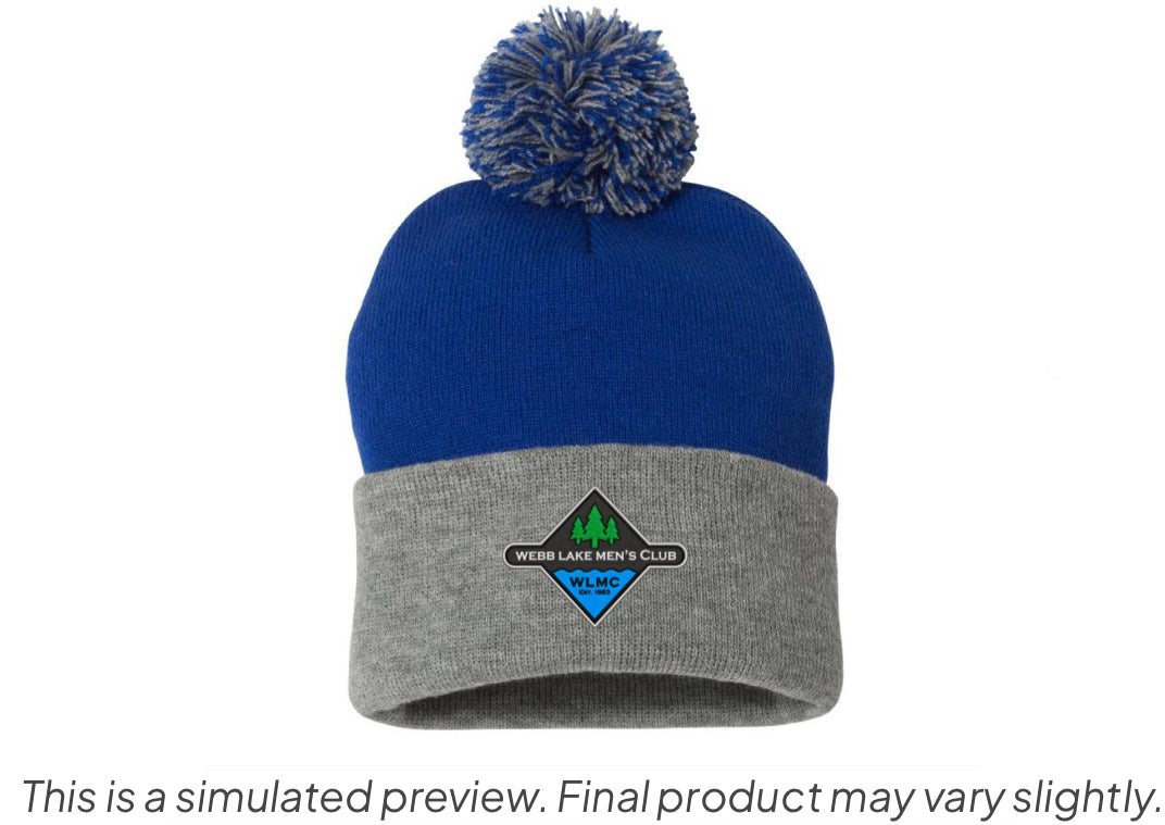 Sportsman 12" Pom-Pom Cuffed Beanie WLMC Embroidered Logo