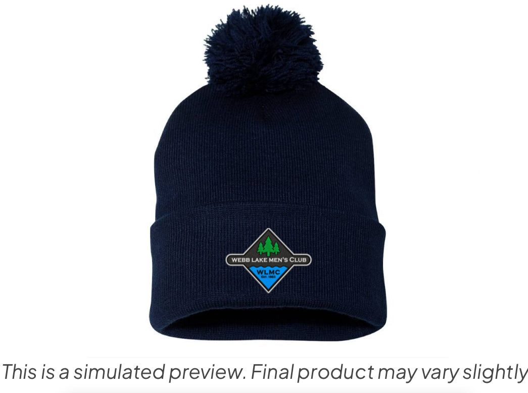Sportsman 12" Pom-Pom Cuffed Beanie WLMC Embroidered Logo