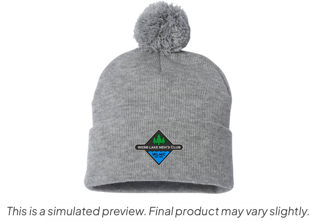 Sportsman 12" Pom-Pom Cuffed Beanie WLMC Embroidered Logo