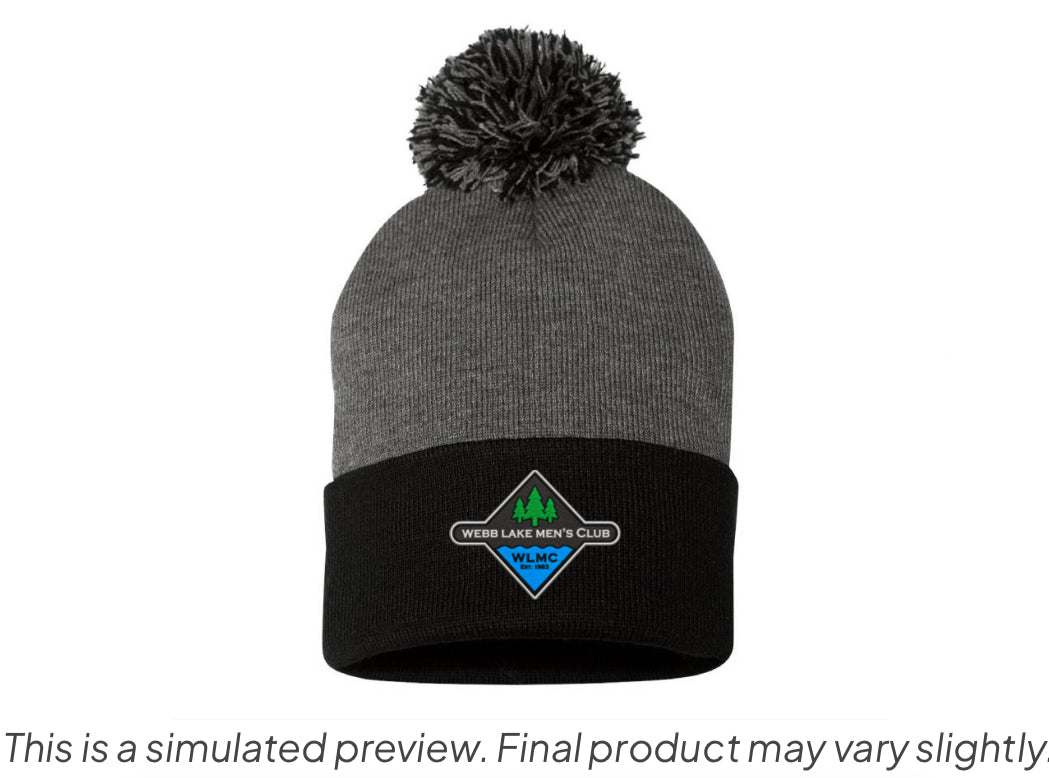 Sportsman 12" Pom-Pom Cuffed Beanie WLMC Embroidered Logo