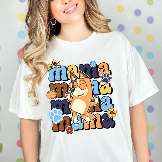 Retro Mama Dog Stacked