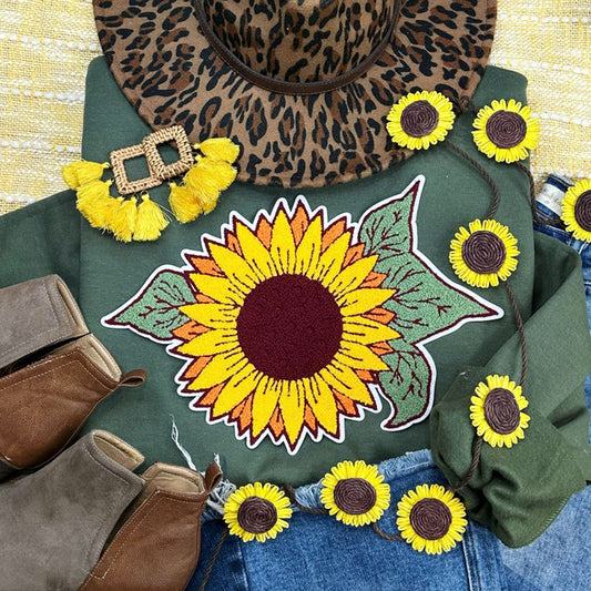 Sunflower Chenille Patch