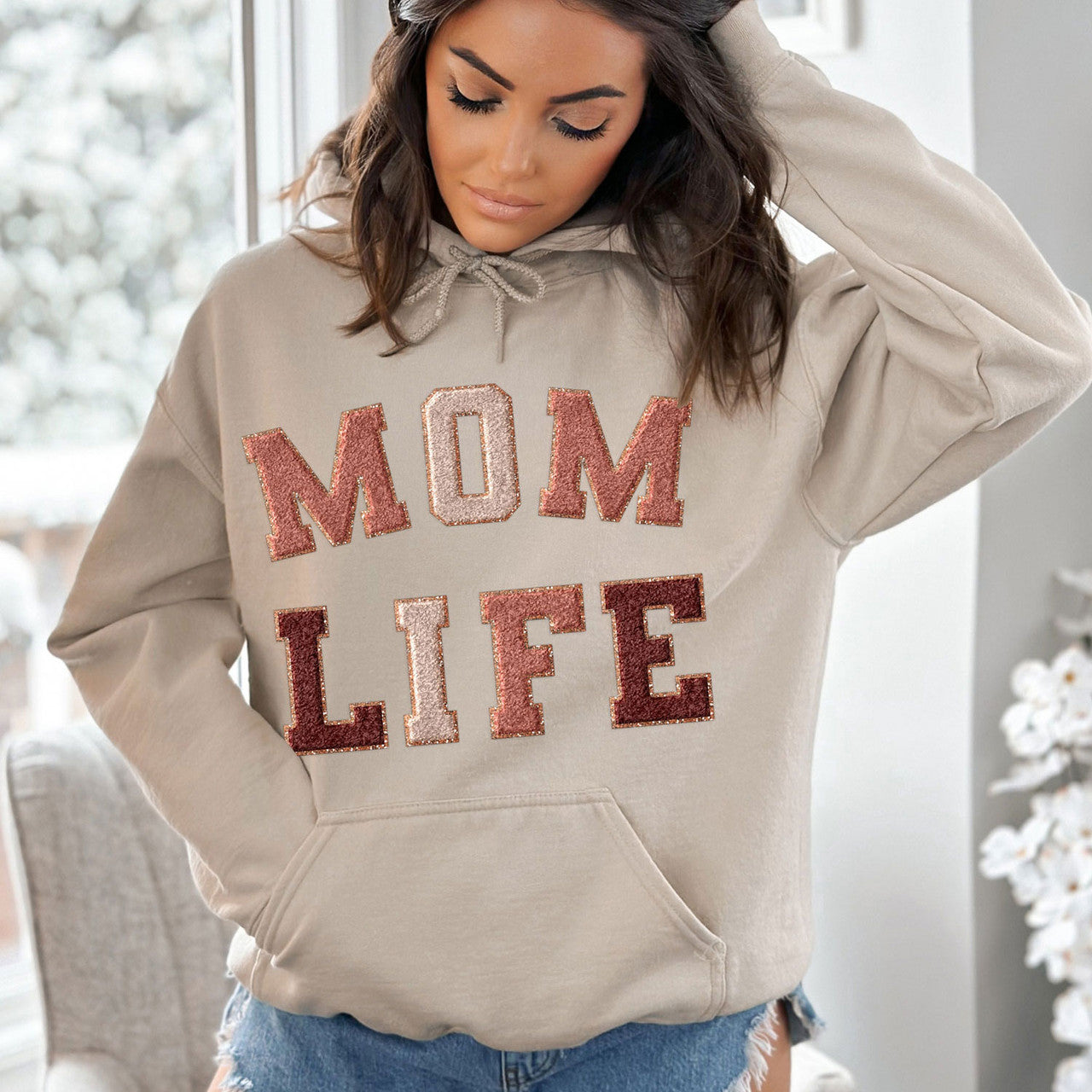 Mom Life Faux Chenille