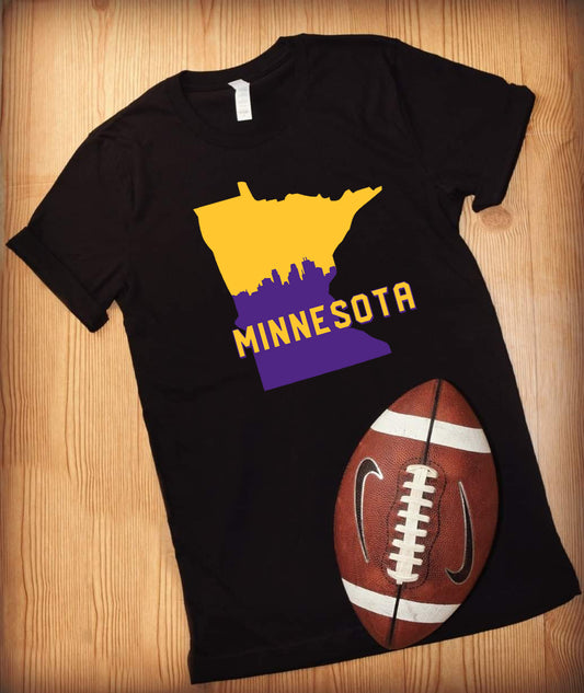 Minnesota Skyline Purple Gold