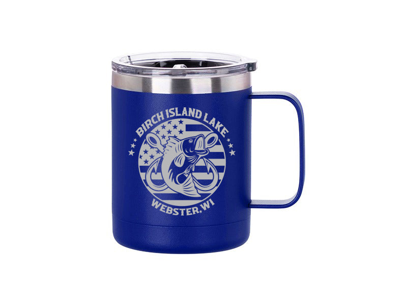 10oz Birch Island Lake Engraved Coffee Mug