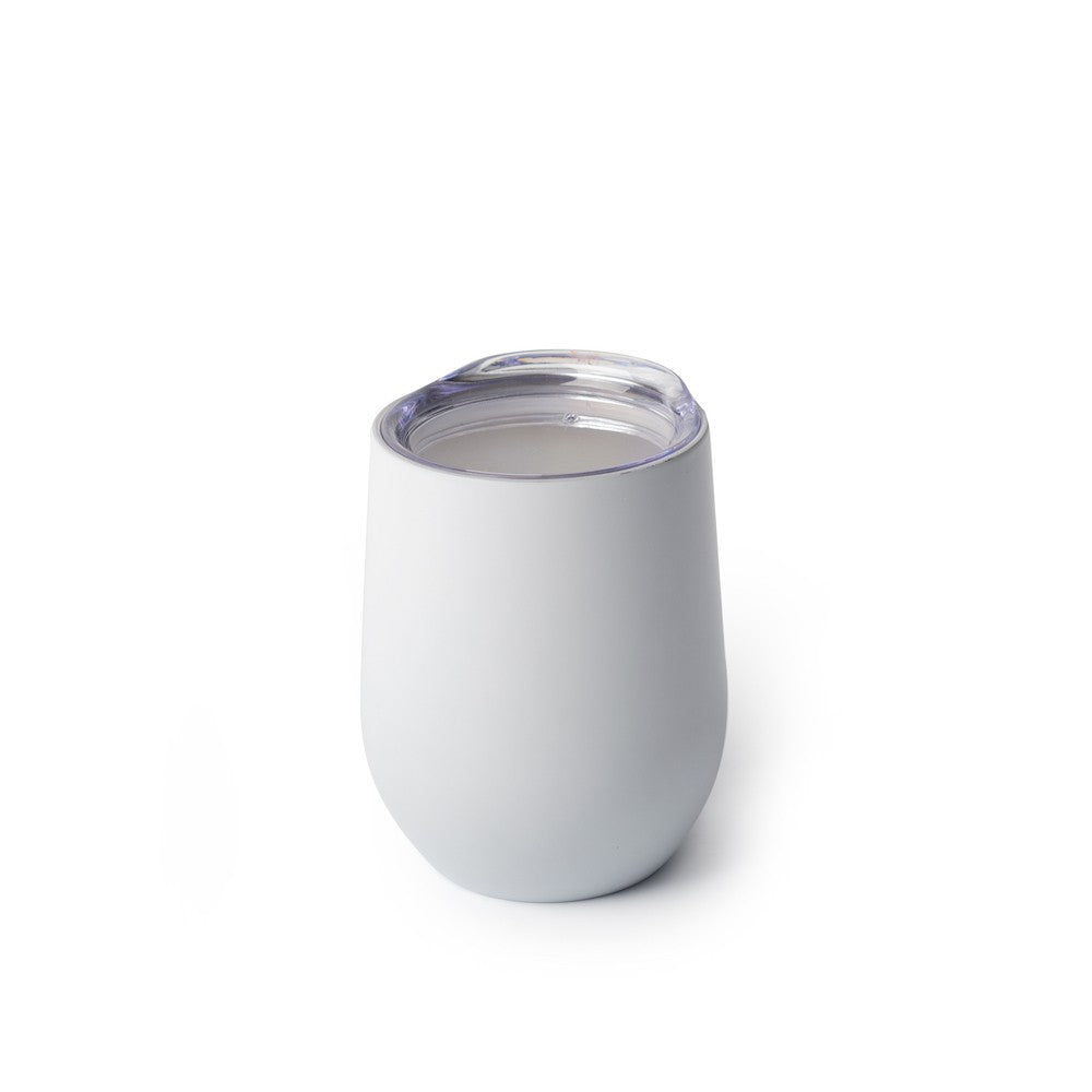 12oz Engraved with Birch Island Lake Stemless Wine Tumblers