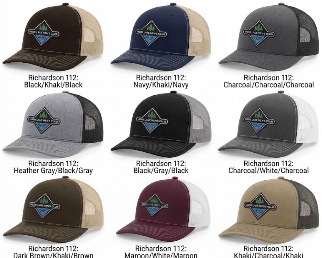 Richardson 112 Hat - Trucker Snapback WLMC Embroidered Logo